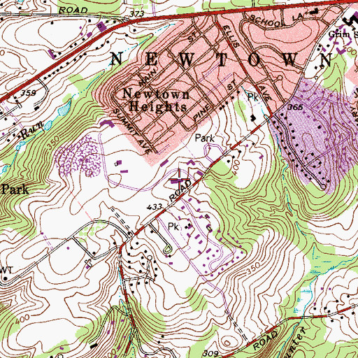 Topographic Map of Northern Research Station, PA
