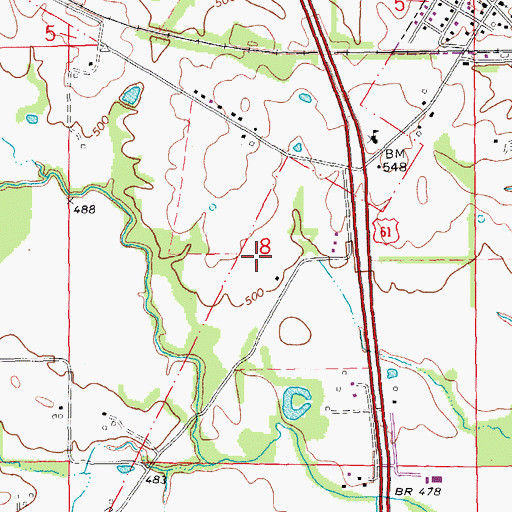 Topographic Map of William R. Cappel Elementary, MO