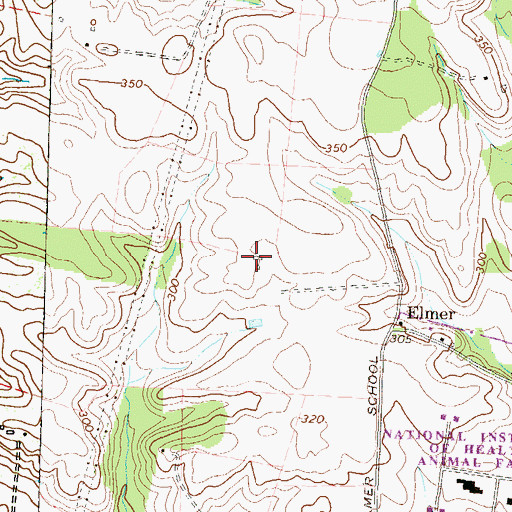 Topographic Map of Potomac Riverside Farm, MD