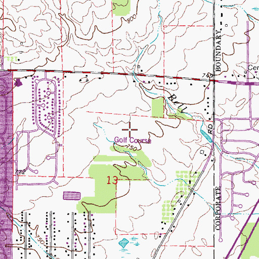 Topographic Map of Bushwood Golf Course, MI
