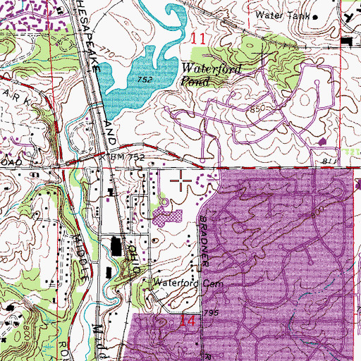 Topographic Map of Northville Community Park, MI