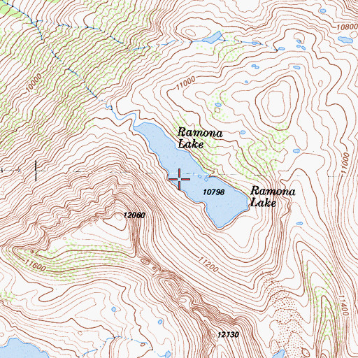 Topographic Map of Ramona Lake, CA