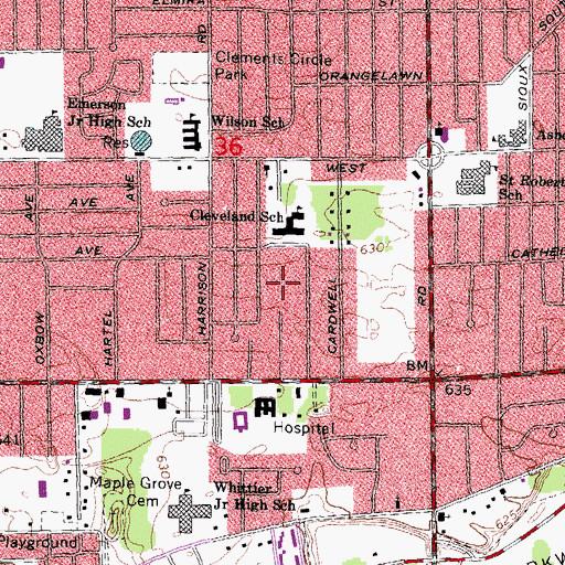Topographic Map of Wilson Acres Park, MI