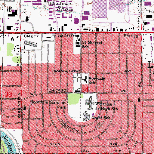 Topographic Map of Rudolf Kleinert Park, MI