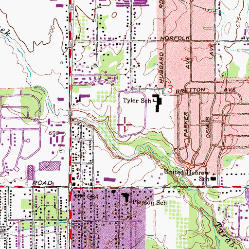 Topographic Map of Jaycee Park, MI