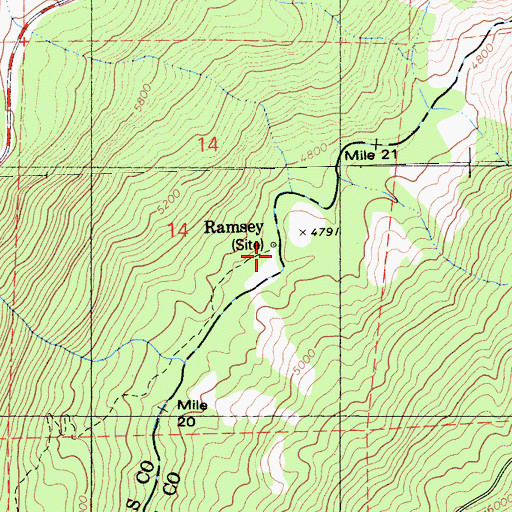 Topographic Map of Ramsey, CA
