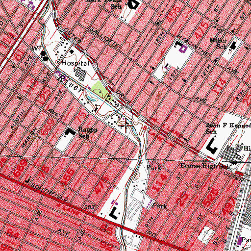 Topographic Map of Papalas Park, MI