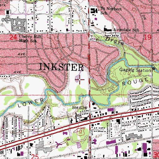 Topographic Map of Colonial Park, MI