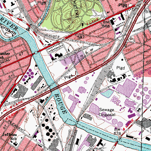 Topographic Map of Forman Playground, MI