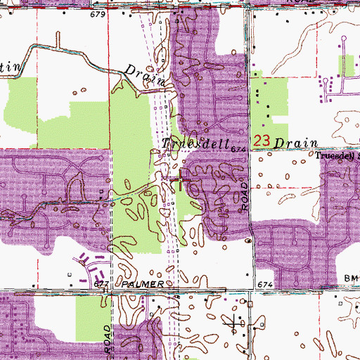Topographic Map of Wagon Wheel Park, MI
