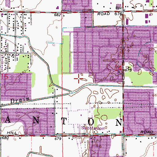 Topographic Map of Flodin Park, MI