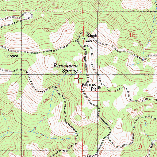 Topographic Map of Rancheria Camp, CA