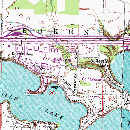 Topographic Map of Harbor Club Golf Course, MI