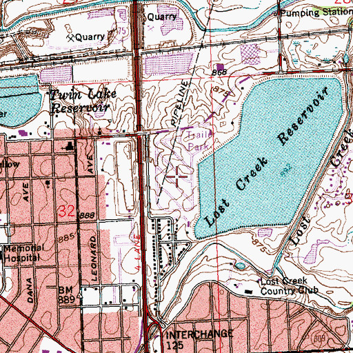 Topographic Map of Country Estates, OH