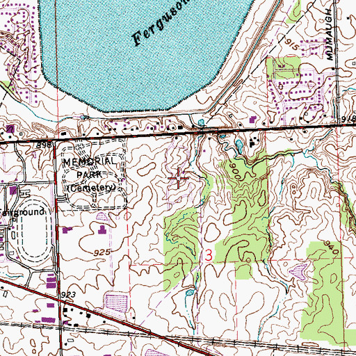 Topographic Map of Colony Mobile Home Park, OH