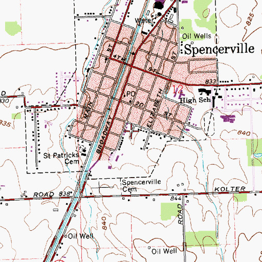 Topographic Map of Village Courts II, OH