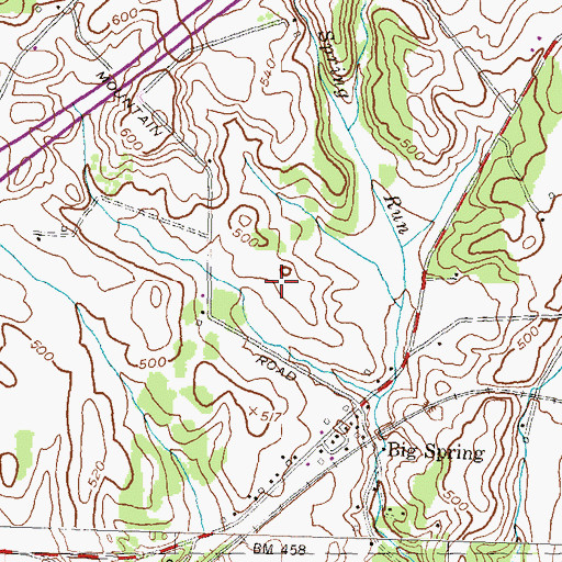 Topographic Map of Stoneleigh Farm, MD