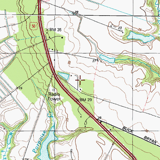 Topographic Map of Kennedy Farms, MD