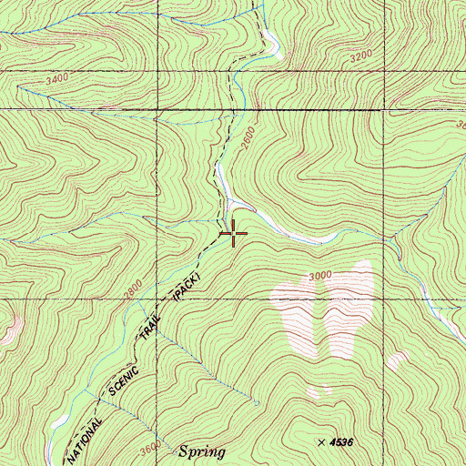 Topographic Map of Rancheria Creek, CA