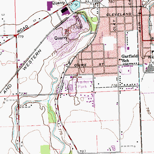Topographic Map of Ulm's Mobile Home Court I, OH