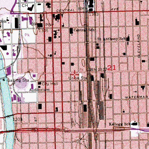 Topographic Map of Carey House, KS