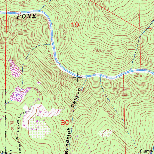 Topographic Map of Randolph Canyon, CA