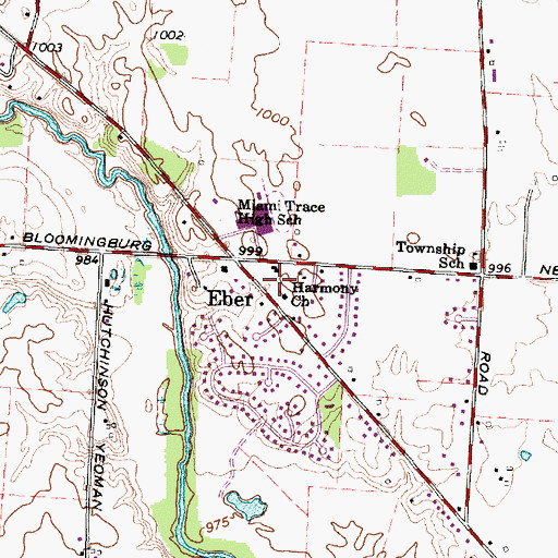 Topographic Map of Plants Plus Greenhouses, OH