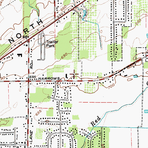 Topographic Map of Springlake Nursery, OH