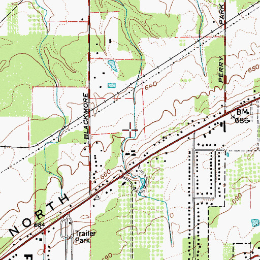 Topographic Map of Lambo Nursery, OH