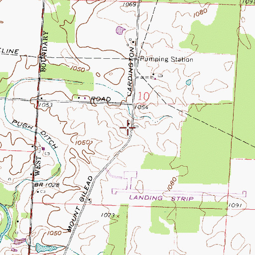 Topographic Map of Shaffer Farm, OH
