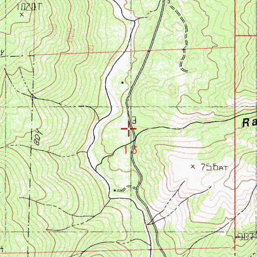 Topographic Map of Rarick Gulch, CA