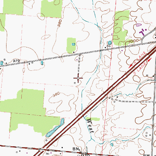Topographic Map of Lovat Farm, OH