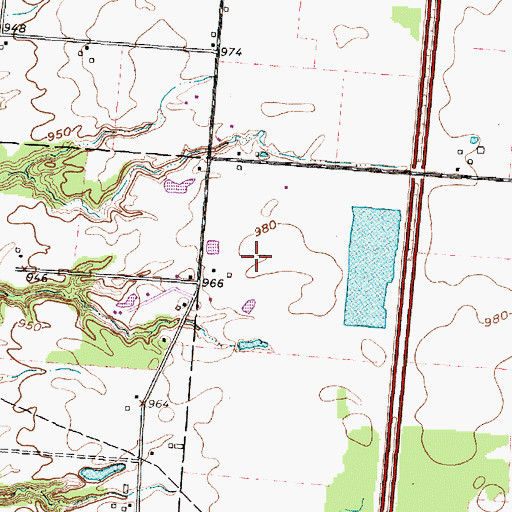 Topographic Map of Shadowlake Farm, OH