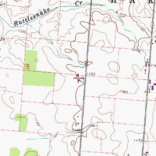 Topographic Map of Buttercrest Jersey Farm, OH