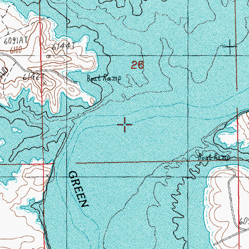 Topographic Map of Brinegar Ferry (historical), WY