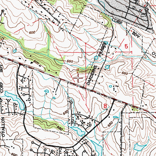 Topographic Map of Cindy Ostmann Elementary School, MO