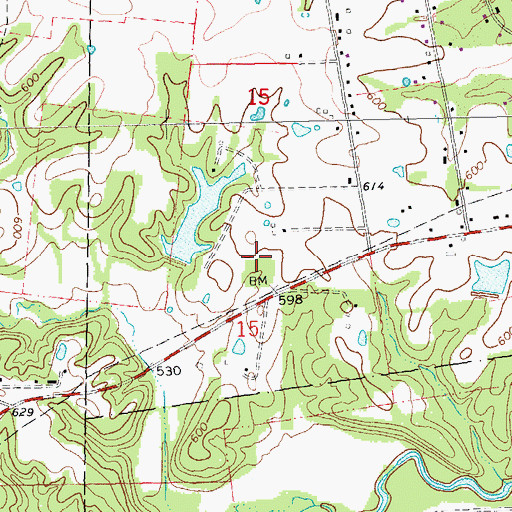 Topographic Map of Frontier Middle School, MO