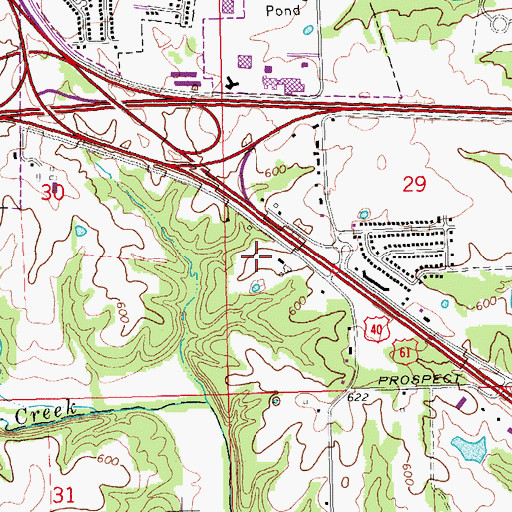 Topographic Map of Quail Ridge Early Childhood Center, MO