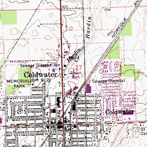 Topographic Map of Northview Mobile Village, OH