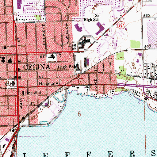 Topographic Map of Cole's Trailer Park, OH