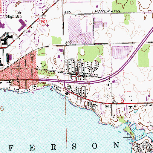 Topographic Map of Livingston Mobile Home Park, OH