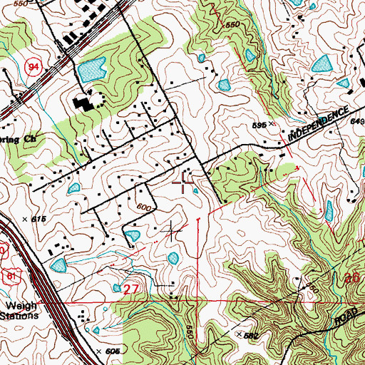 Topographic Map of Mary Emily Bryan Middle School, MO