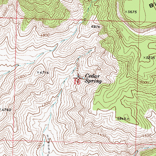 Topographic Map of Cedar Spring, AZ