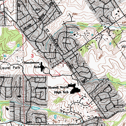 Topographic Map of Early Childhood Family Education Center  Hackmann Road, MO