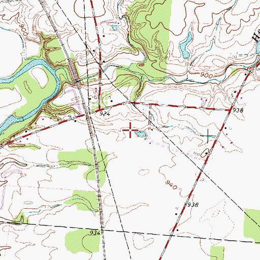 Topographic Map of Woods Edge Farm, OH