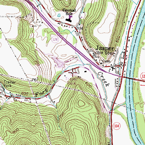 Topographic Map of Grooms Mobile Home Park, OH