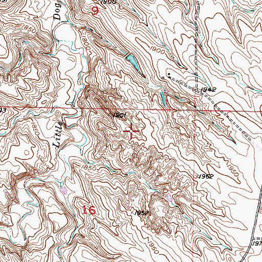 Topographic Map of Unorganized Territory of Pahapesto, SD