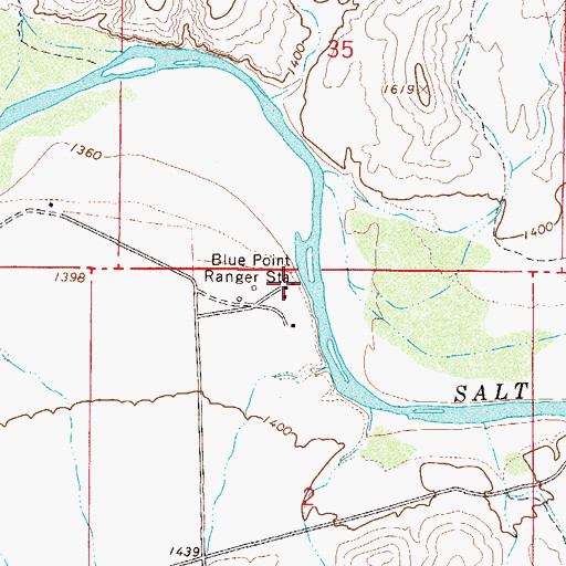 Topographic Map of Blue Point Administrative Site, AZ
