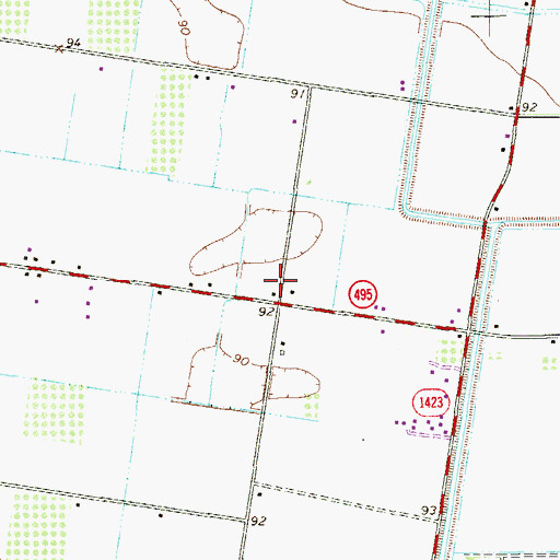 Topographic Map of IDEA College Preparatory Alamo, TX