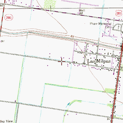 Topographic Map of IDEA College Preparatory Pharr, TX